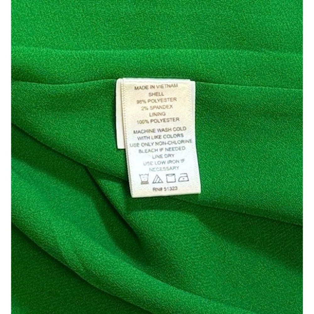 CeCe Green Puff‎ Sleeve Tiered Short Dress Size Large Lined Crepe Textured NWI - Picture 15 of 16